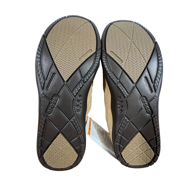 Crocs Walu Khaki Espresso Brown Men's Slip On Canvas Shoe Size 7 #837 - Picture 9 of 9
